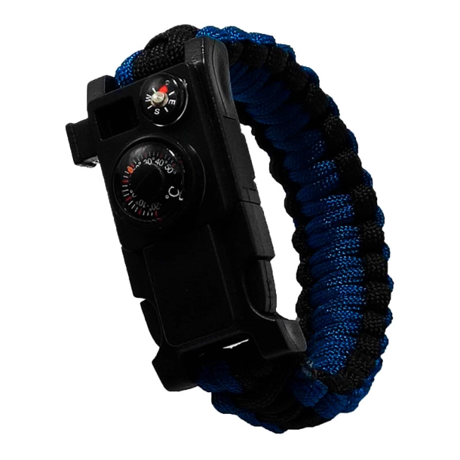 браслет выживания с компасом и огнивом