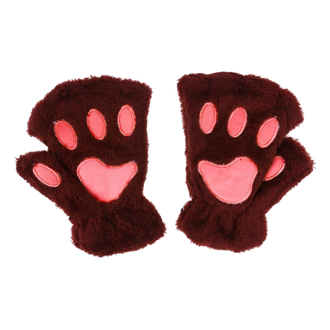 перчатки в виде кошачьих лапок