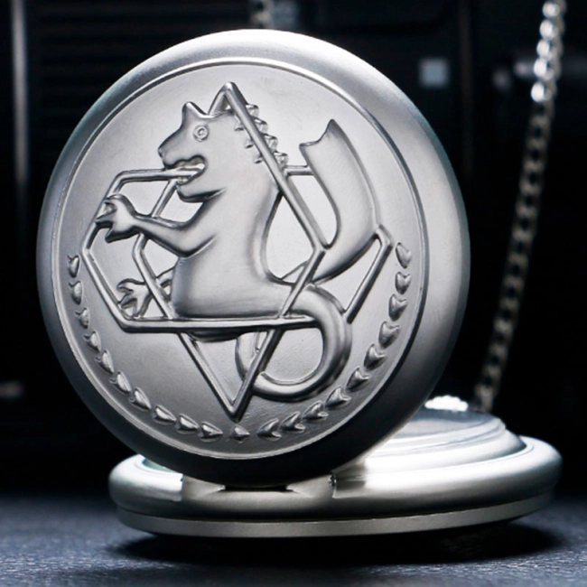 кишеньковий годинник сталевий алхімік