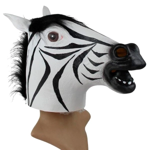 Реалистичная маска зебры на голову для розыгрышей маска зебры