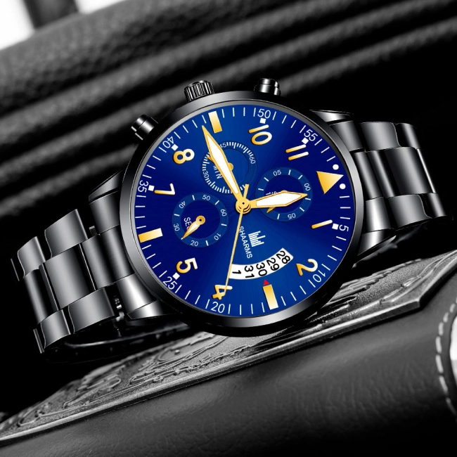 наручний чоловічий годинник з календарем