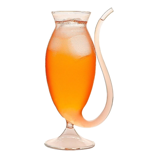 келих для коктейлів з трубочкою