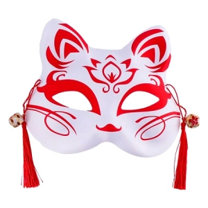 Маска японского кота-оборотня Кабуки Кицунэ маска японского кота