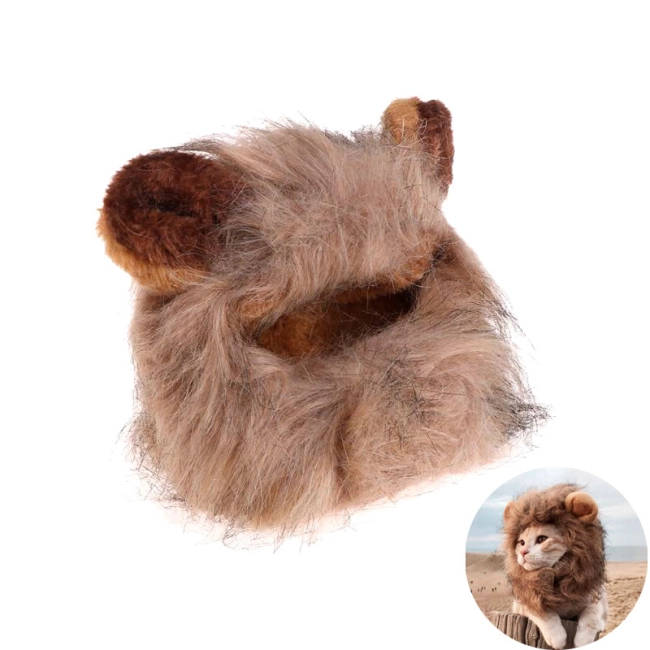 шапка льва для кота