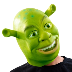 Латексна маска Шрека на обличчя для вечірки, маскараду маска шрека на обличчя