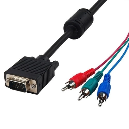 кабель с разъема VGA на 3 RCA
