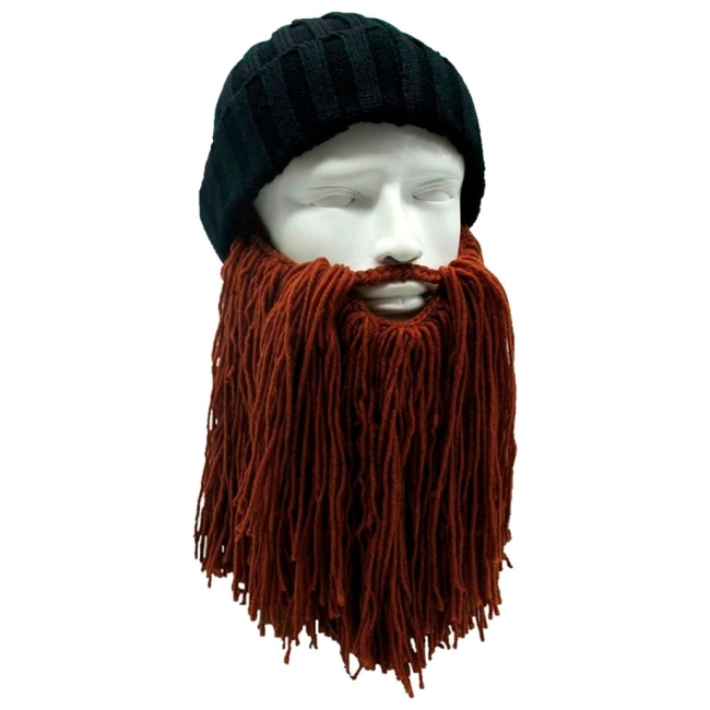 зимняя шапка с бородой