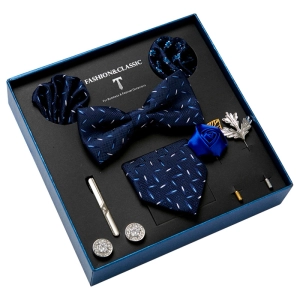 Мужской подарочный набор с галстуком и запонками 8 в 1 набор с галстуком и запонками