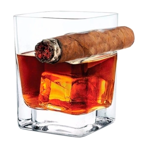 Бокал для виски с полочкой для сигар бокал для сигар