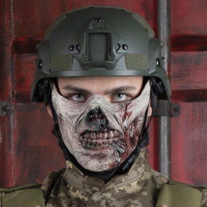 Тактична напівмаска на обличчя зомбі мерця маска на обличчя зомбі