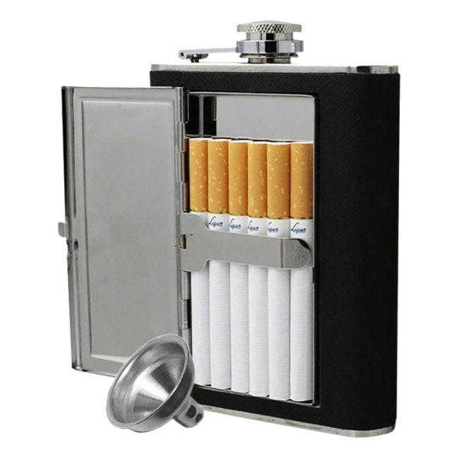 фляжка с портсигаром