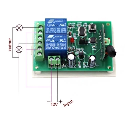двоканальне реле з пультом