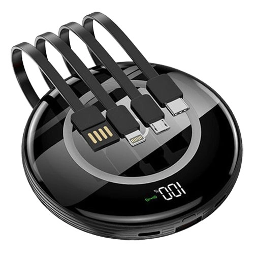 зовнішній акумулятор із вбудованими кабелями