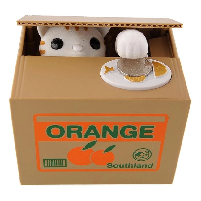 копилка кот в коробке