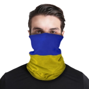 Желто-синий бафф труба для лица и шеи бафф шарф труба