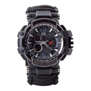 Тактичний годинник паракорд з компасом та термометром годинник паракорд