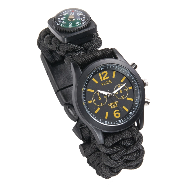 часы с браслетом и компасом для выживания