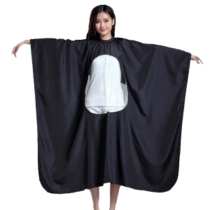 Парикмахерский пеньюар с окошком для телефона парикмахерский пеньюар с окошком