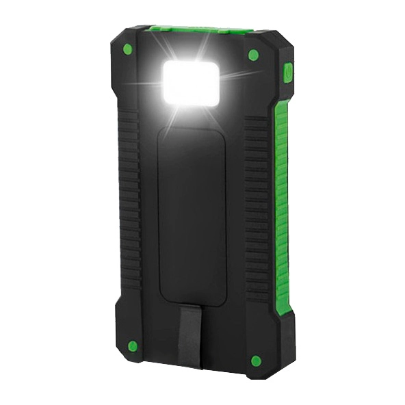 power bank солнечный с фонариком