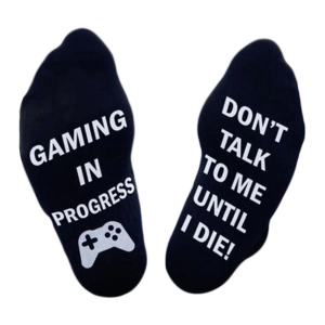 Чоловічі шкарпетки з написом Gaming in progress чоловічі шкарпетки з написом