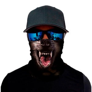 маска бафф с волком