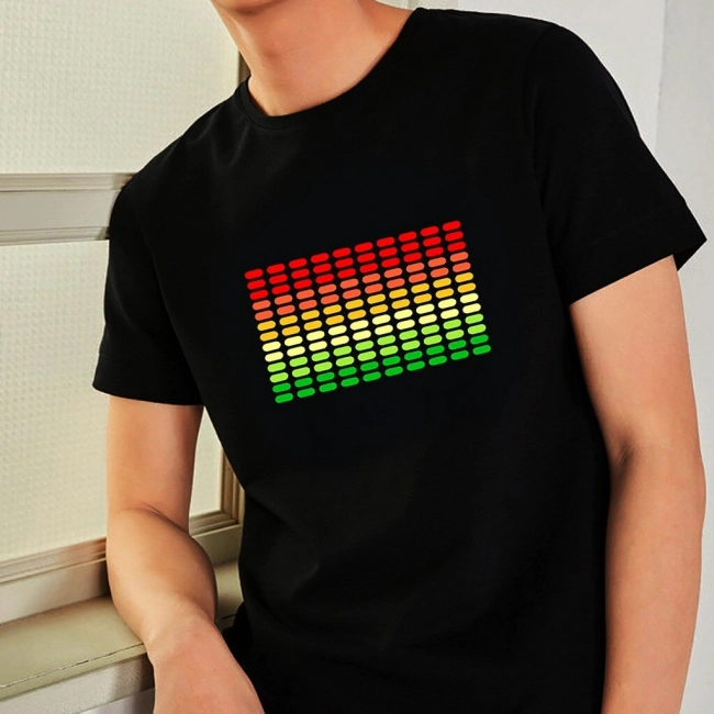 светящаяся футболка с эквалайзером