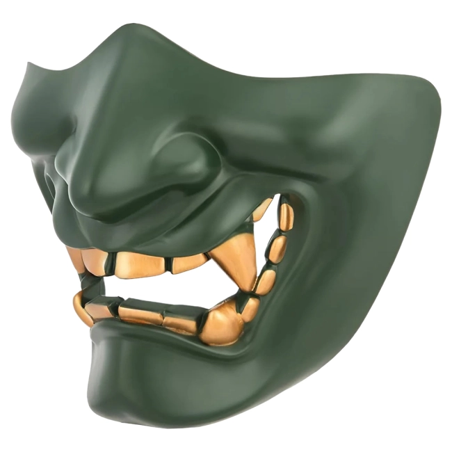 маска с самураем на пол лица