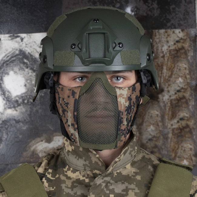тактическая маска для половины лица