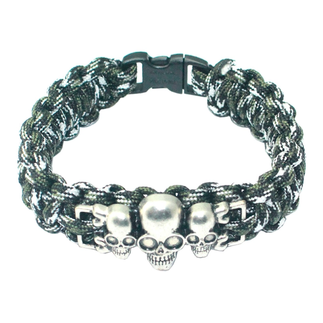 браслет с черепом из паракорда