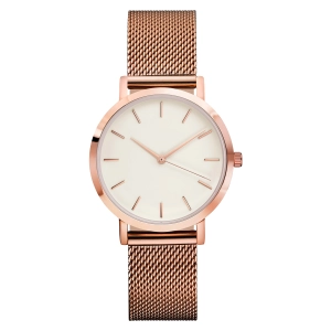 женские наручные часы с металлическим браслетом