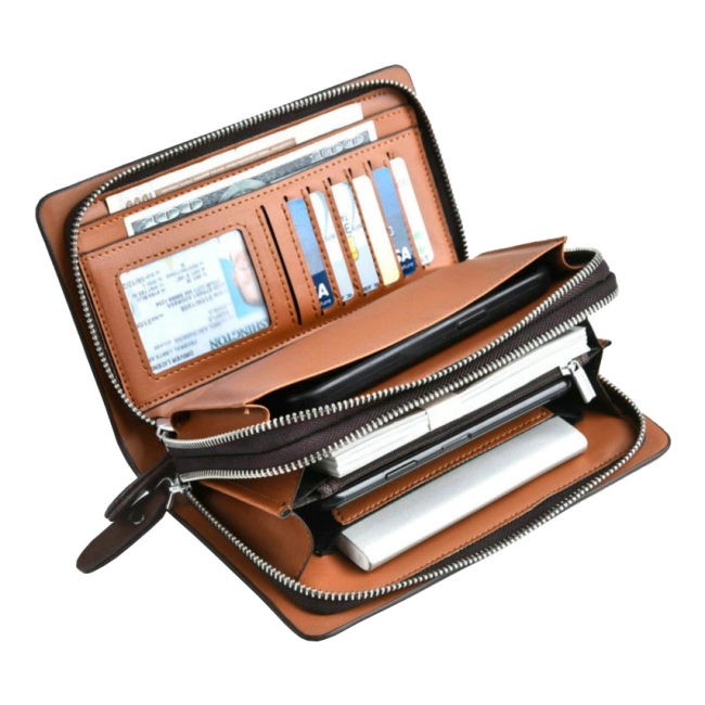 мужской клатч портмоне на молнии