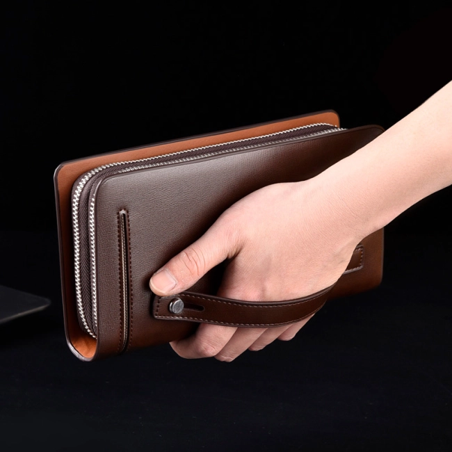 мужской клатч с двумя отделениями