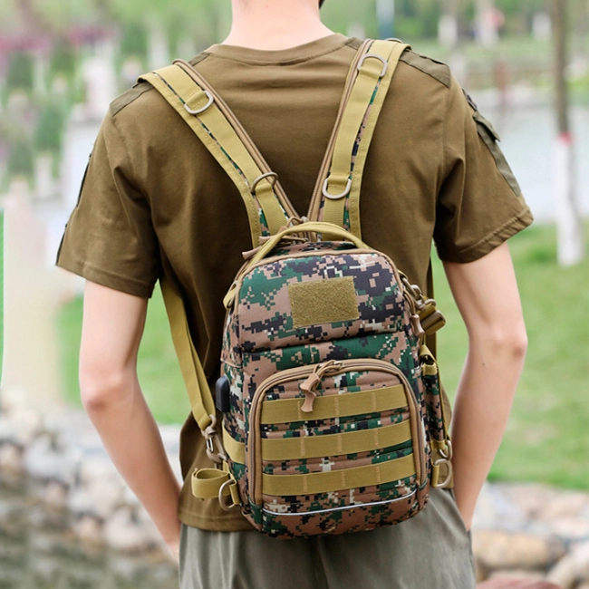 сумка-рюкзак через плечо камуфляж