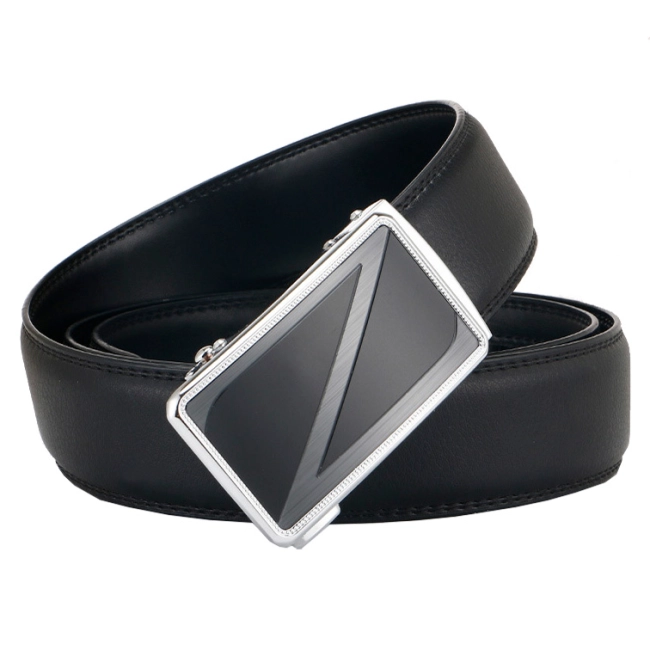 кожаный ремень мужской с автоматической пряжкой