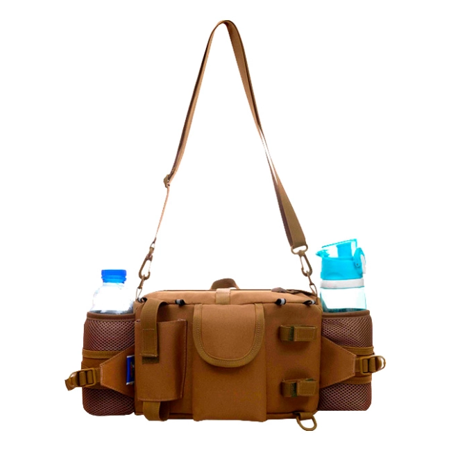 камуфляжная сумка на пояс с карманом для бутылки