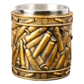 кружка с патронами и пистолетом