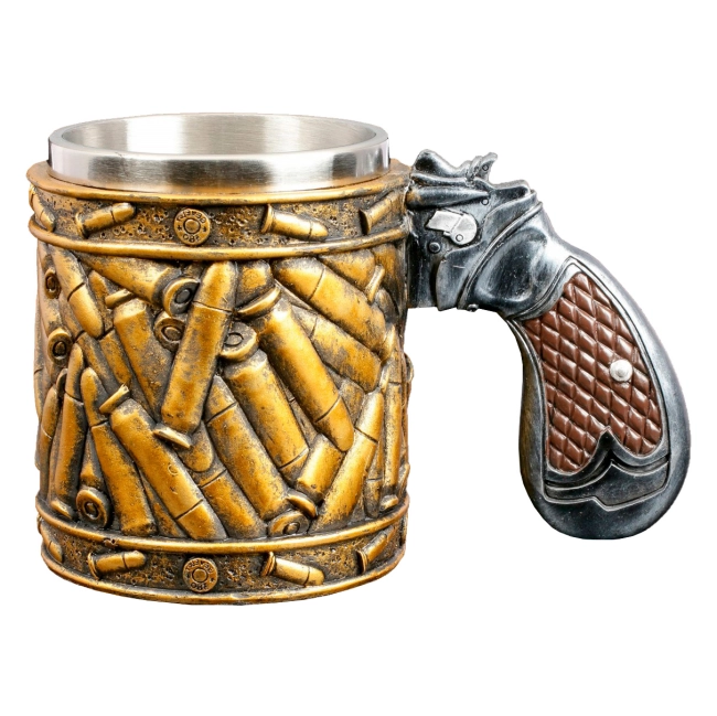 кружка пистолет с патронами
