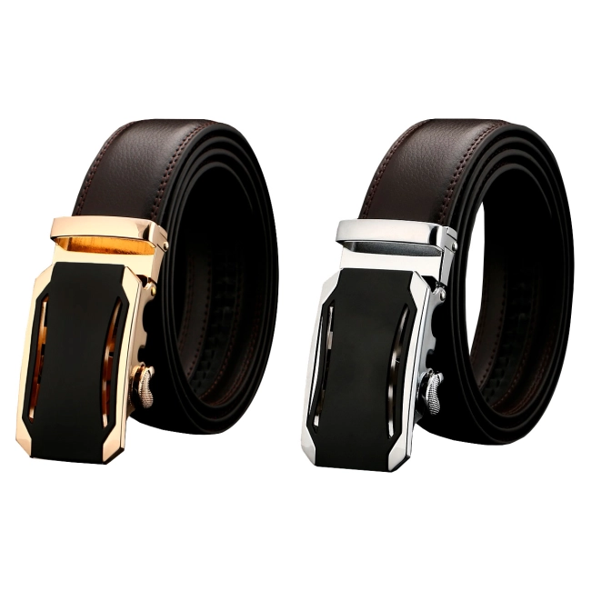 кожаный ремень мужской с автоматической пряжкой