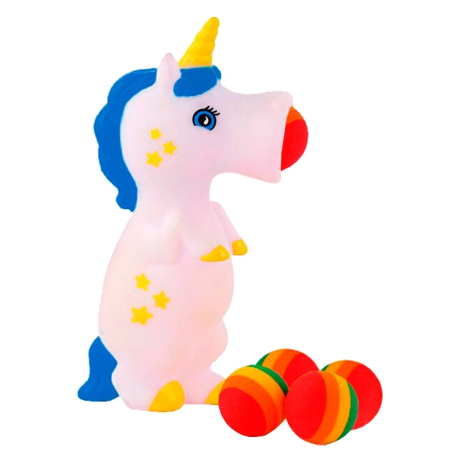 единорог стреляет шариками