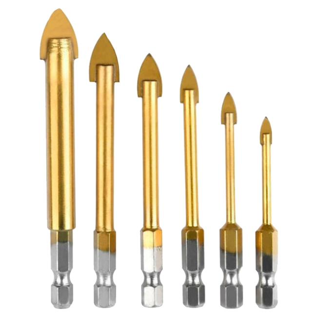 свердла по склу та плитці з шестигранним хвостовиком