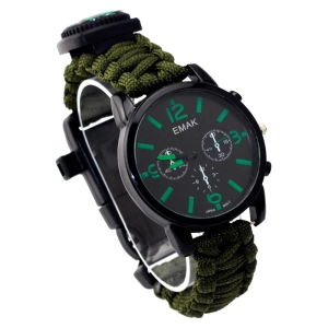 Годинник з паракордовим браслетом для виживання годинник з паракордовим браслетом для виживання