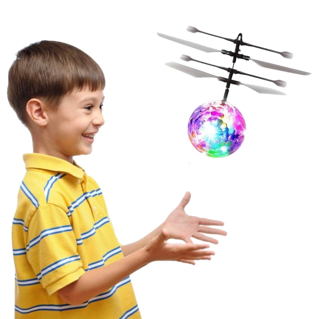 игрушка летающий шар светящийся