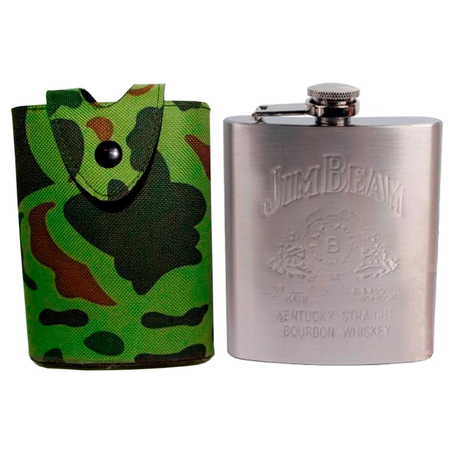 фляга с чехлом на ремень