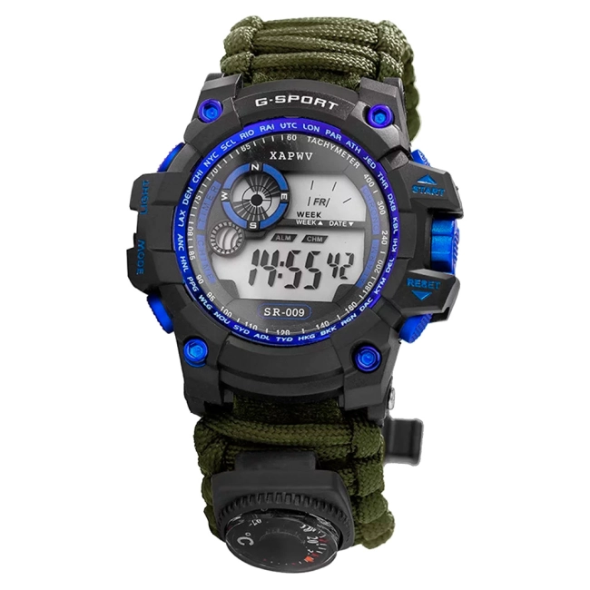 часы с компасом из паракорда