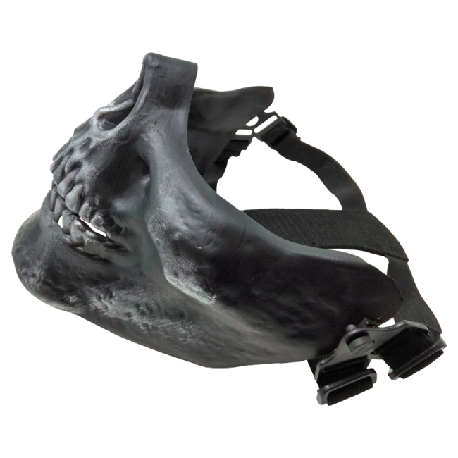 полумаска череп тактическая на лицо