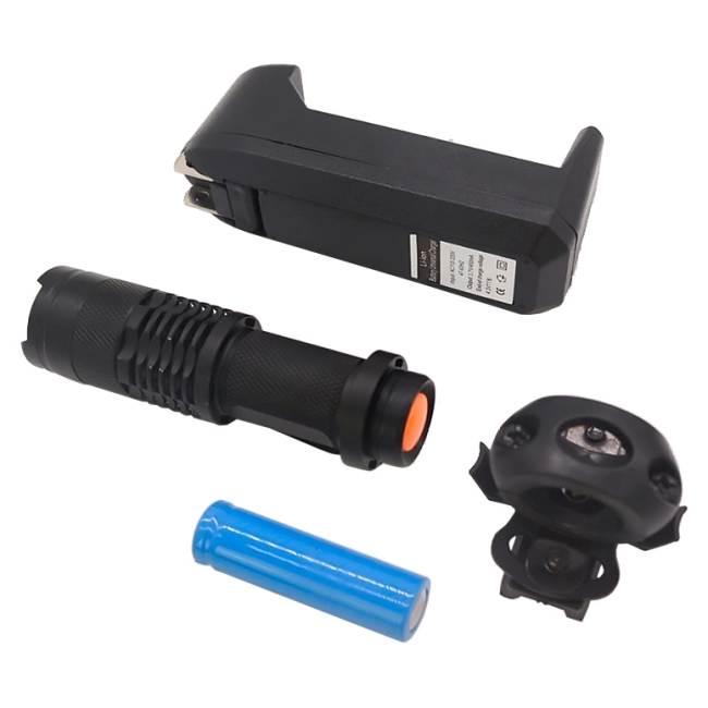 тактический фонарик с креплением для шлема