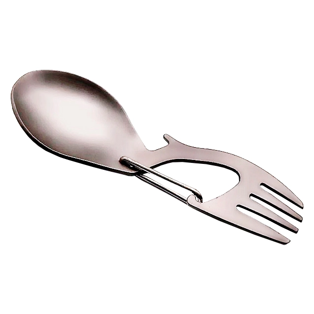 вилка ложка на карабине