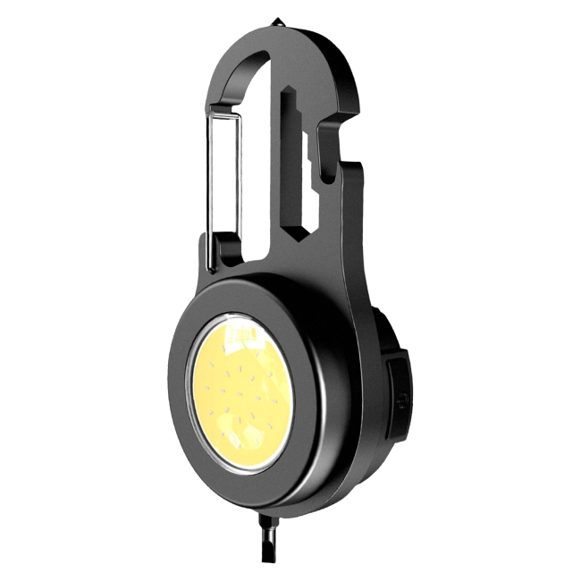 фонарик с открывашкой и карабином