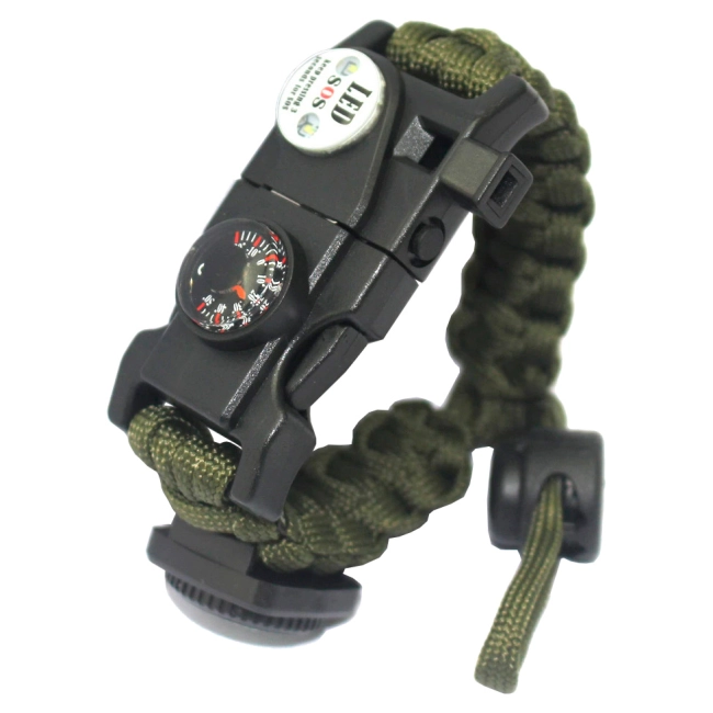 браслет із паракорду для виживання з компасом