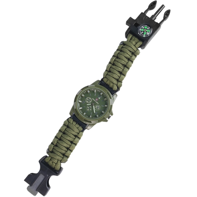 часы для выживания с ремешком из паракорда